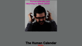 What Humancalendar.com website looked like in 2023 (1 year ago)