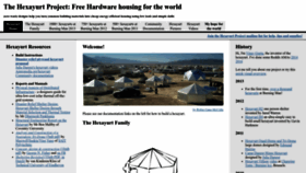 What Hexayurt.com website looked like in 2023 (1 year ago)