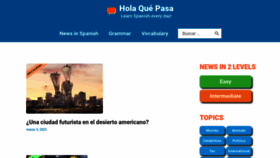 What Holaquepasa.com website looked like in 2023 (1 year ago)