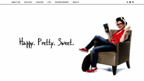 What Happyprettysweet.com website looked like in 2023 (2 years ago)