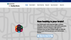 What Healthybrains.org website looked like in 2023 (1 year ago)