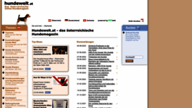 What Hundewelt.at website looked like in 2023 (1 year ago)