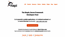 What Hapijs.com website looked like in 2023 (1 year ago)
