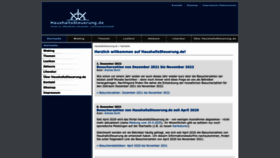 What Haushaltssteuerung.de website looked like in 2023 (1 year ago)