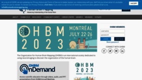 What Humanbrainmapping.org website looked like in 2023 (1 year ago)