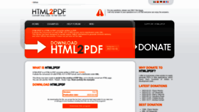 What Html2pdf.fr website looked like in 2023 (1 year ago)