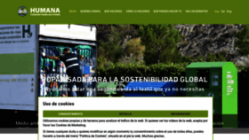 What Humana-spain.org website looked like in 2023 (1 year ago)