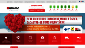 What Hemosc.org.br website looked like in 2023 (1 year ago)