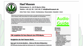 What Hanfmuseum.de website looked like in 2023 (1 year ago)