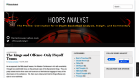 What Hoopsanalyst.com website looked like in 2023 (1 year ago)