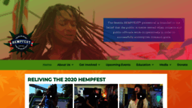 What Hempfest.org website looked like in 2023 (1 year ago)