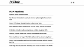 What Headlines.peta.org website looked like in 2023 (1 year ago)