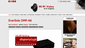 What Hifi-voice.com website looked like in 2023 (This year)