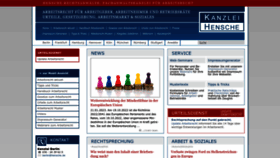 What Hensche.de website looked like in 2023 (This year)