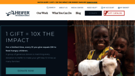 What Heifer.org website looked like in 2023 (This year)