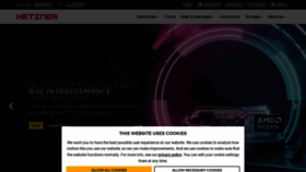 What Hetzner.com website looked like in 2023 (1 year ago)
