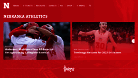 What Huskers.com website looked like in 2023 (This year)