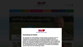 What Hipp.de website looked like in 2023 (This year)