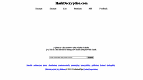 What Hashdecryption.com website looked like in 2023 (This year)