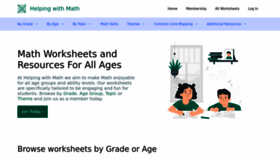 What Helpingwithmath.com website looked like in 2023 (This year)