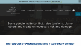 What Highconflictinstitute.com website looked like in 2023 (This year)