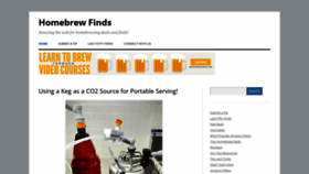 What Homebrewfinds.com website looked like in 2023 (This year)