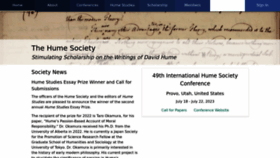 What Humesociety.org website looked like in 2023 (This year)