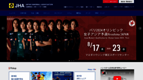 What Handball.jp website looked like in 2023 (This year)