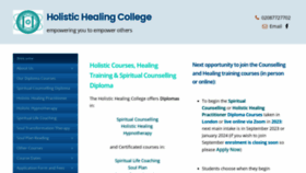 What Healingcollege.co.uk website looked like in 2023 (This year)