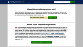 What Handynummer.info website looked like in 2023 (This year)