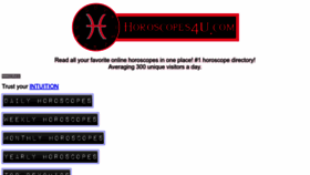 What Horoscopes4u.com website looked like in 2023 (This year)