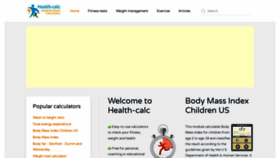 What Health-calc.com website looked like in 2023 (This year)