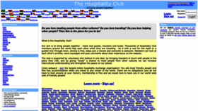 What Hospitalityclub.org website looked like in 2023 (This year)