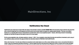 What Hairdirections.com website looked like in 2023 (This year)