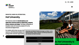 What Hof-university.com website looked like in 2023 (This year)