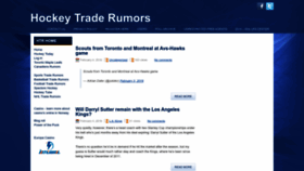 What Hockeytraderumors.com website looked like in 2023 (This year)