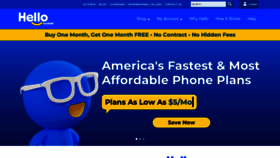 What Hellomobile.com website looked like in 2023 (This year)