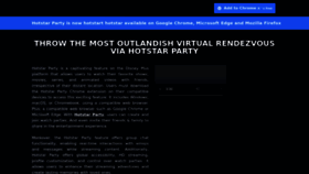 What Hotstarparty.party website looked like in 2023 (This year)
