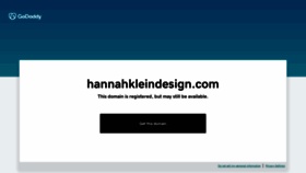 What Hannahkleindesign.com website looks like in 2024 