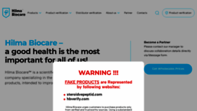 What Hilmabiocare.com website looks like in 2024 