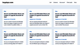 What Heyplays.com website looked like in 2024 (2 years ago)