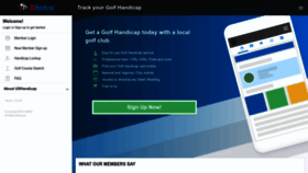 What Handicap.golf website looks like in 2024 