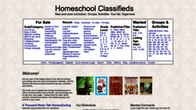 What Homeschoolclassifieds.com website looks like in 2024 