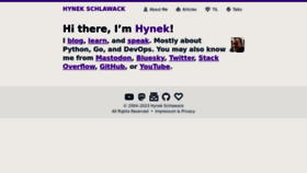 What Hynek.me website looks like in 2024 