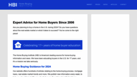 What Homebuyinginstitute.com website looks like in 2024 