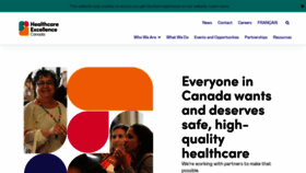 What Healthcareexcellence.ca website looks like in 2024 