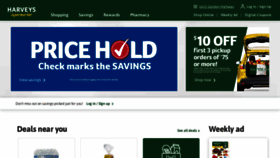 What Harveyssupermarkets.com website looks like in 2024 