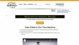 What Historicaerials.com website looks like in 2024 