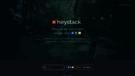 What Heystacks.com website looks like in 2024 