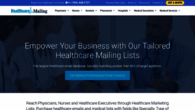 What Healthcaremailing.com website looks like in 2024 
